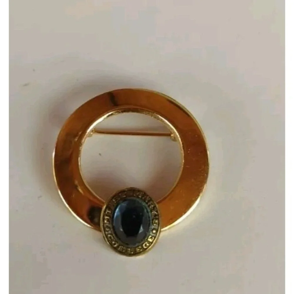 Vintage Mount Saint Mary's Pin Brooch in Gold Tone